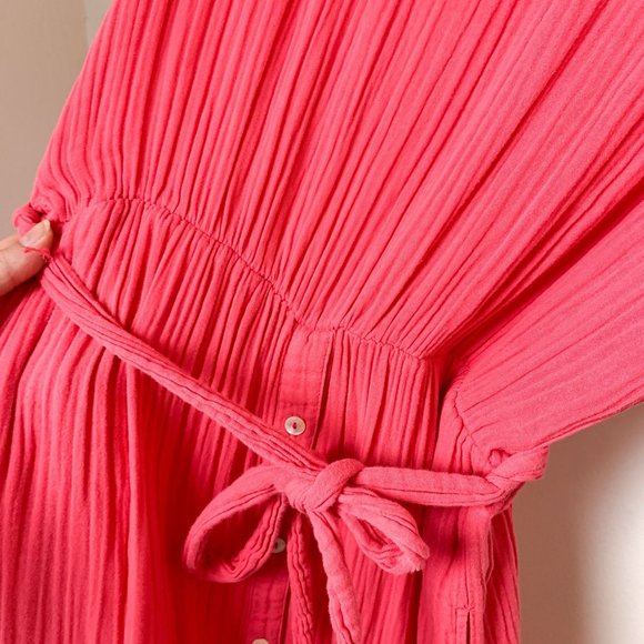 XIRENA Aeryn pink tiered midi dress small - Picture 4 of 11